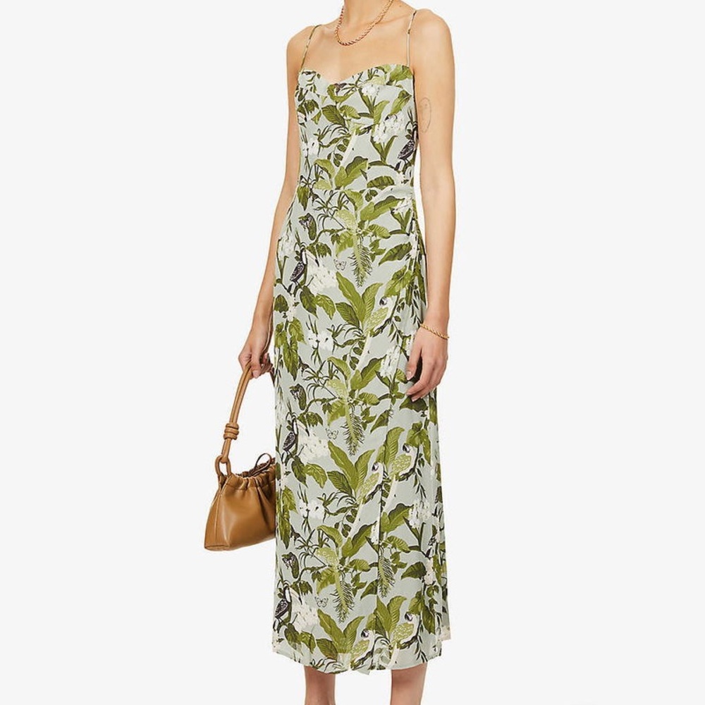 Reformation Kourtney Tropical Print Dress Sz 10